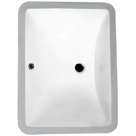 Anzzi Dahlia 20.5" Ceramic Undermount Sink Basin in White LS-AZ113